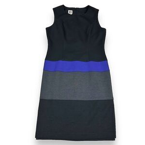 Anne Klein Dress Women’s Size 4‎ Black Colorblock Sleeveless A-Line Mini Dress